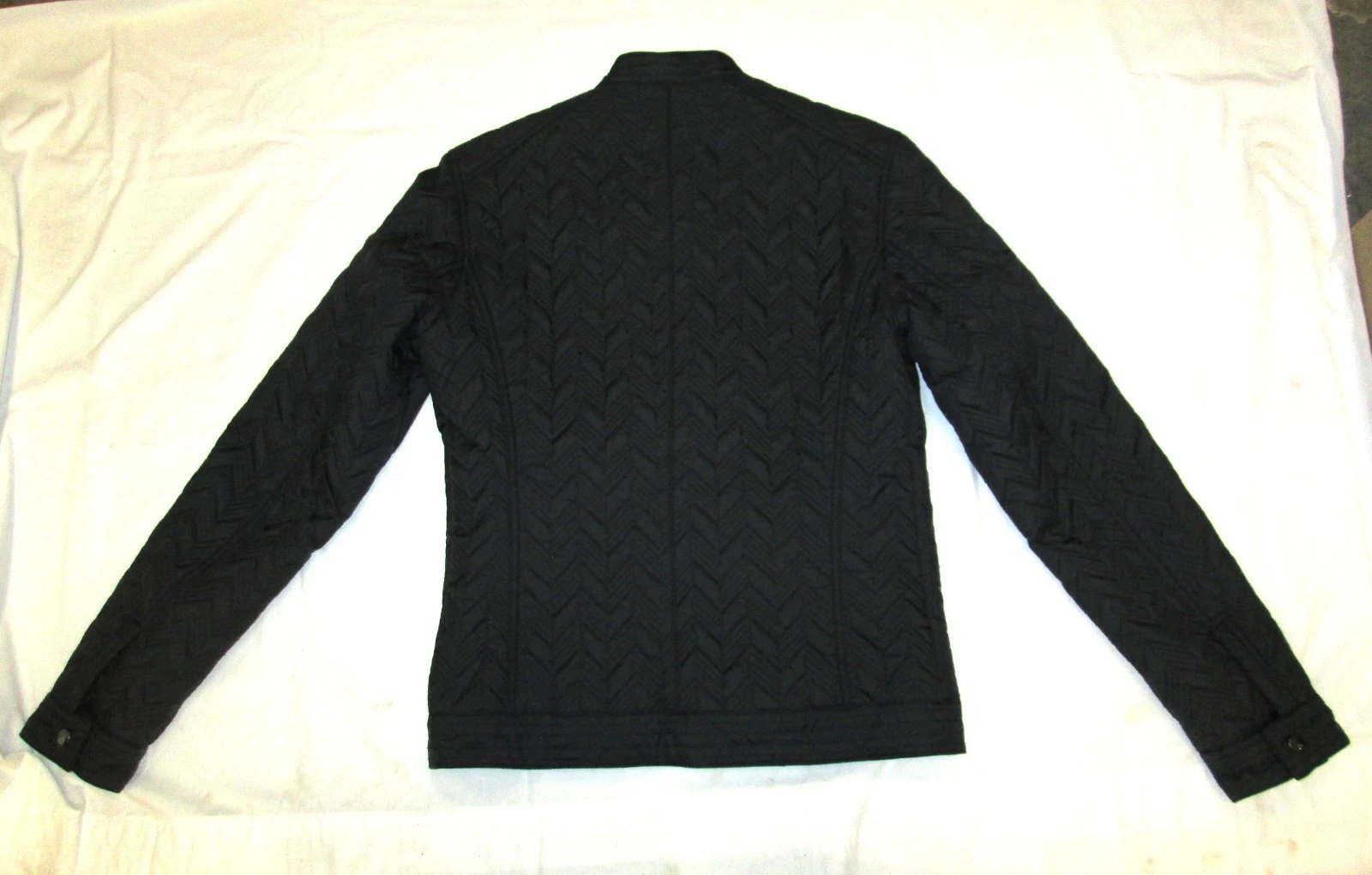 VERSACE COLLECTION MEN'S QUILTED BLACK MOTO JACKET image 16