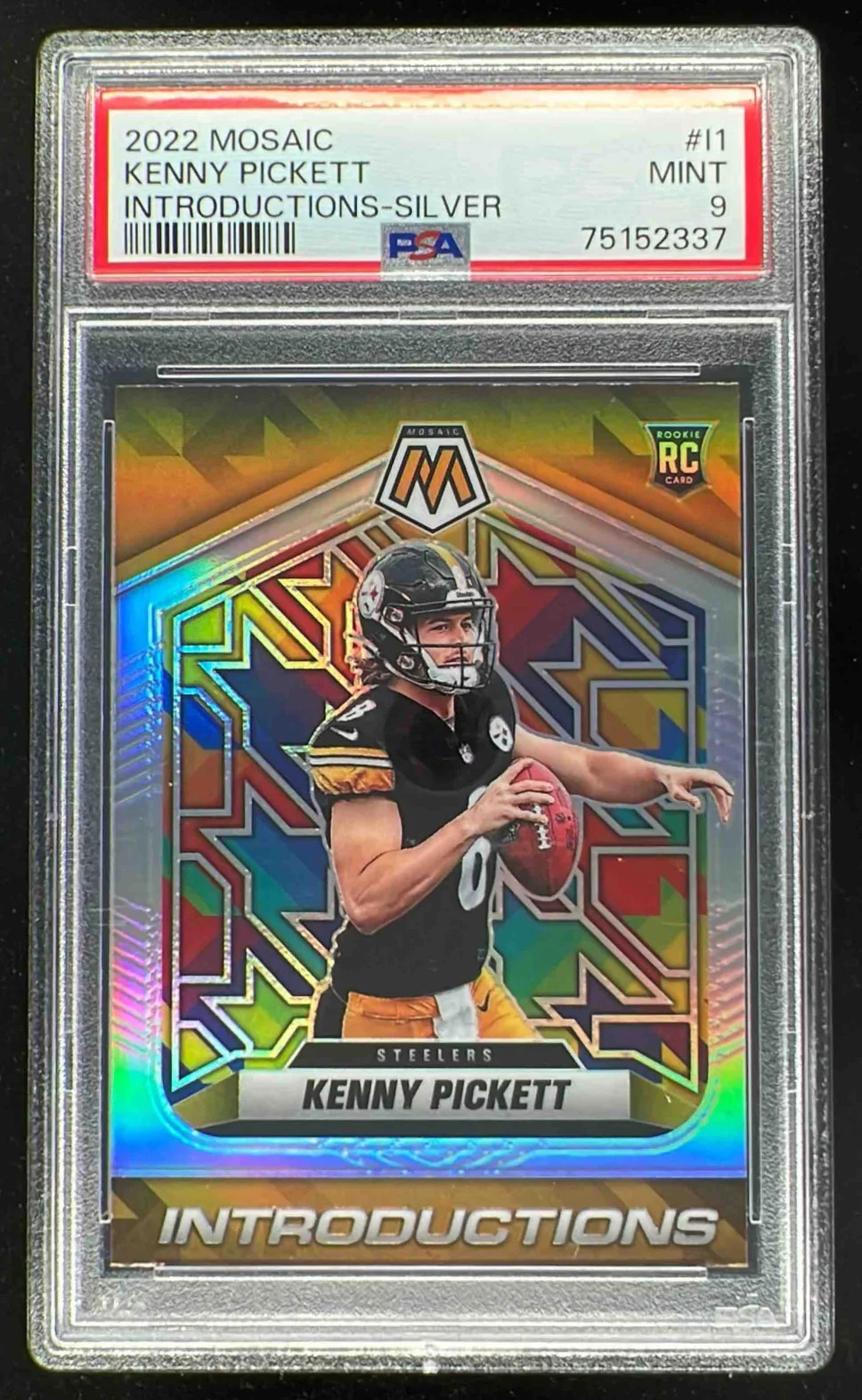 2022 Panini Mosaic Introductions Silver #I-1 Kenny Pickett RC PSA 9