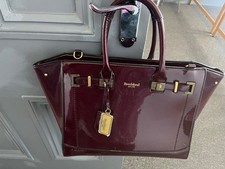 River Island bag burgundy patent