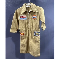 Kids 1960s Mechanic Jumpsuit Exxon Gulf Shell Sunoco Patches Petroliana