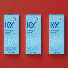 3 Pack K-Y Ultragel SLIDE Personal Lubricant 1.5oz X2 Exp 2026