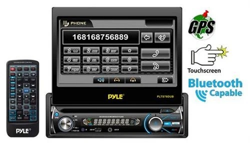 PLTS78DUB 7'' 1 DIN In-Dash Detach Touch LCD DVD CD MP3 USB Bluetooth Receiver - Image 2 of 4