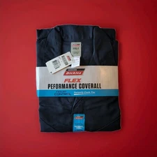 Dickies Mens 2XL Tall Flex Performance Coverall Temp Control Long Sleeve Blue