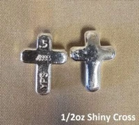 1/2 oz Cross 999+ Fine Silver Bullion Bar Yeager's Poured Silver - YPS