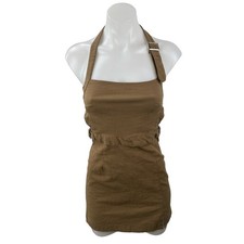 Zara Women's Tan Buckle Strap Halter Sleeveless Square Neck Mini Bodycon Dress S