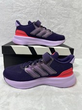 Adidas UltraRun 5 EL C Youth Size 3 Kids Running Sneakers Black Red New With Box