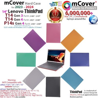 NEW mCover  Case for 2023+ 14'' Lenovo ThinkPad T14 G3 G4 / P14s G4 Window Laptop