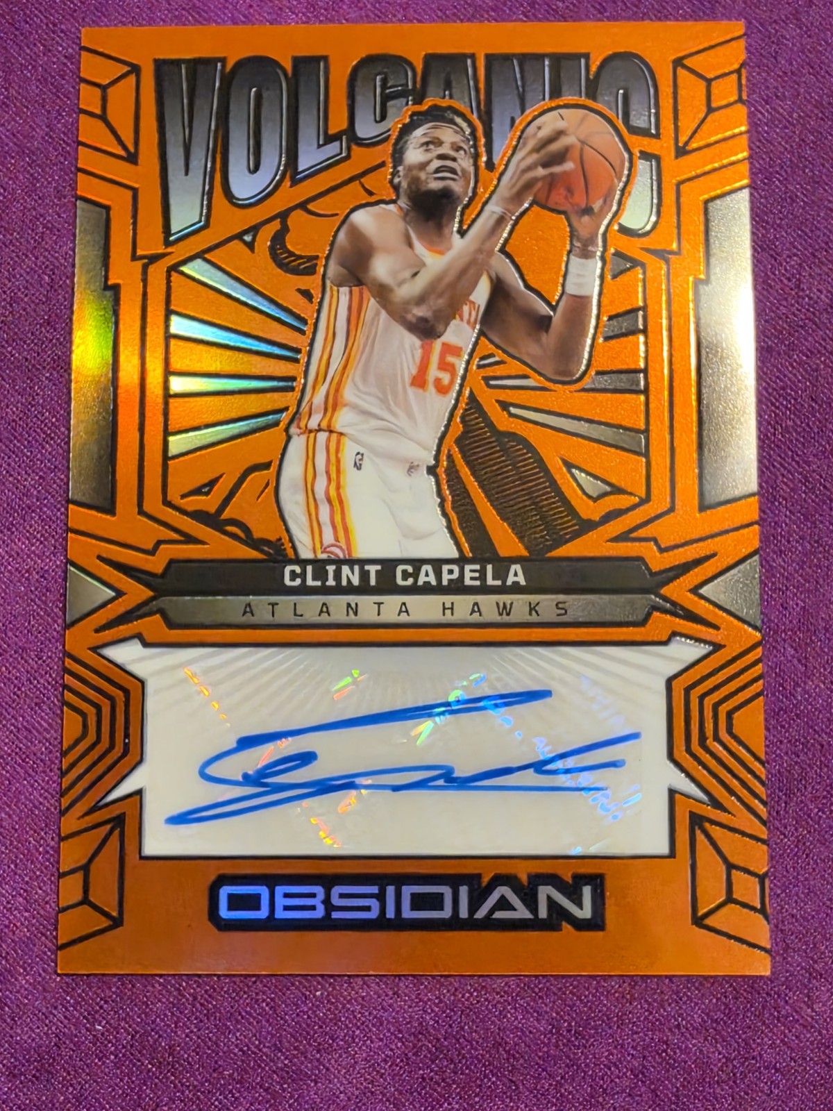 2024-25 Panini Obsidian - Volcanic Signatures Clint Capela, Clint Capela #VS-CCA