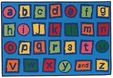 KID Value Rugs Alphabet Blocks Learning Playroom 3ft x 4ft 6in Rectangle New