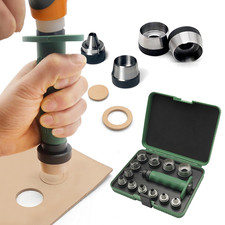 12 in 1 Hollow Hole Punch Set,Gasket Cutting Puncher,Leather Punch. 12
