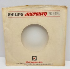 Philips Mercury Vertigo Records Company Sleeve 45 RPM Vinyl White Gray Red Logo