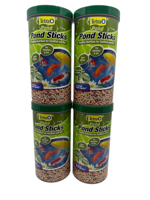 Tetra Pond Sticks Fish Food for Goldfish & Koi Fish 3.53oz Pack of 4 Fish Food