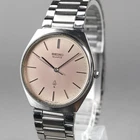 SEIKO Quartz 1977 Vintage 7830-8010 Men's Watch Silver 33mm New Battery