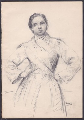 Georges Ricard-Cordingly Frau Portrait woman femme drawing Zeichnung dessin