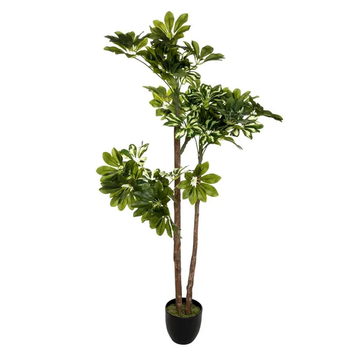 Schefflera plante artificielle 135cm grand faux arbuste intérieur vert