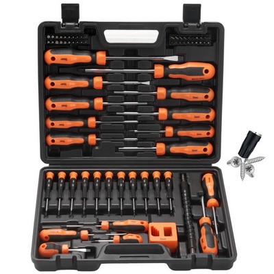 Magnetic Screwdrivers Set 70-Piece Kit Includes Slotted Phillips Torx Hex
