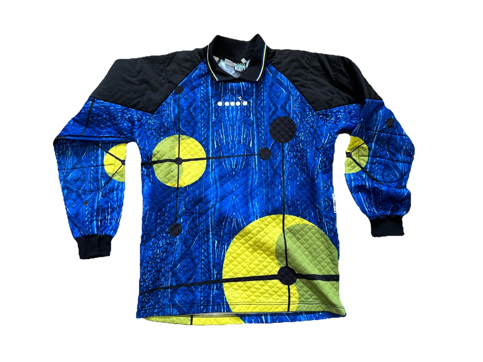 Vintage Diadora Football Soccer Goalie Shirt Size Medium Made In Italy Abstract