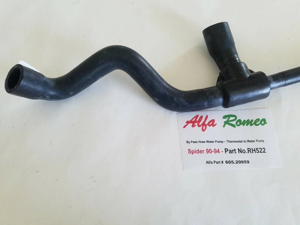 Alfa Romeo Spider 1990-1994 Bypass Hose - Thermostat to Water Pump - RH522   - image 3 of 4