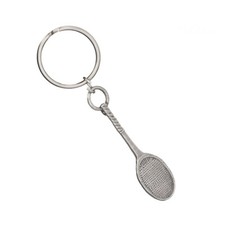 Creative Pewter Designs Tennis Racket Pewter KeyChain, Key Fob, A522KC