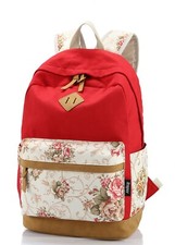 Backpack CANVAS - Women's Girls' - ORANGE RED - Perfect Gift