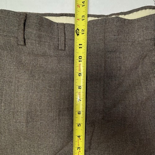 Christian Dior Monsieur Mens Pants Check Tweed Wool Brown 39x32 MOD Tailored EUC - Picture 5 of 11