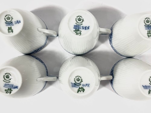 6x Royal Copenhagen Princess 719 Coffee Cups & Saucers Set - Picture 10 of 18