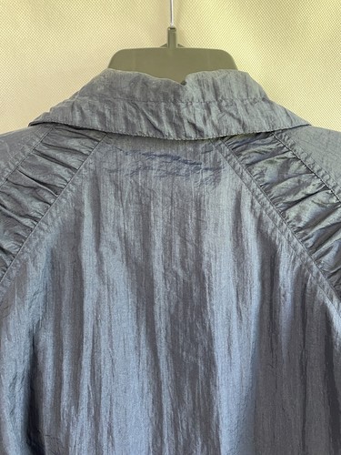 Head Lined Shell Jacket Navy Blue Size Medium Vintage 90s Full Zip Training AA - Picture 11 of 16