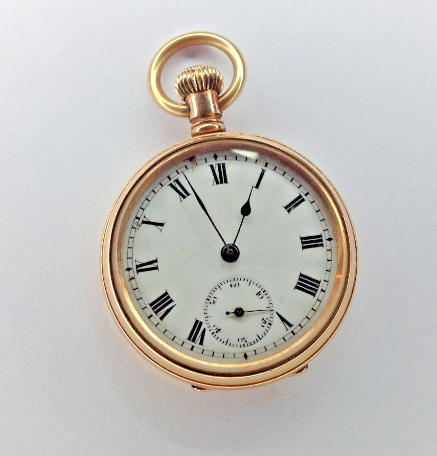 Unique Tiny Mechanical Pocket Watch - Double Gold… - image 1