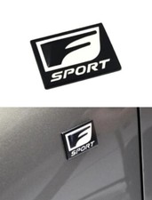 F Sport Black & White Badge Emblem with Adhesive 65mm x 45mm NEW Free Post AU