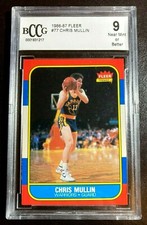 1986 Fleer Basketball #77 Chris Mullin Rookie RC BCCG 9 Near Mint+