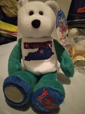 2002 Limited Treasures Kentucky Coin Bear Plush 8.5"