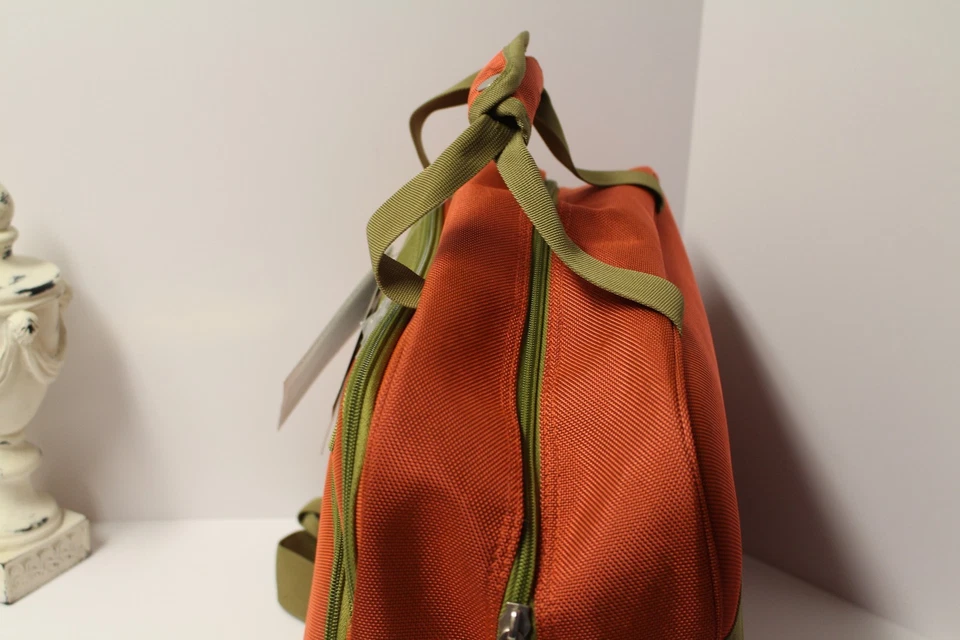 Adrienne Vittadini Travel Bag Duffle bag Soho Collection ORANGE MSRP $360 - Image 4 of 4