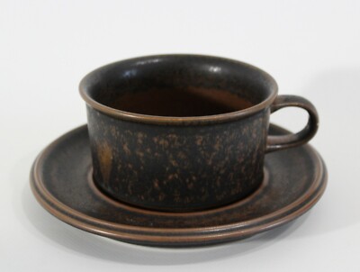 Arabia Ruska Design 1x Teetasse mit Untertasse mehrere da