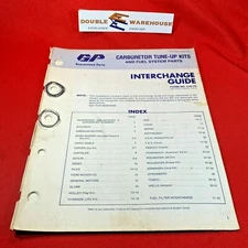 Vintage GP Guaranteed Parts Carburetor Tune-Up Kits Interchange Guide CIG-78