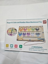 Magnetic Color and Number Maze Montessori Toy 36month 