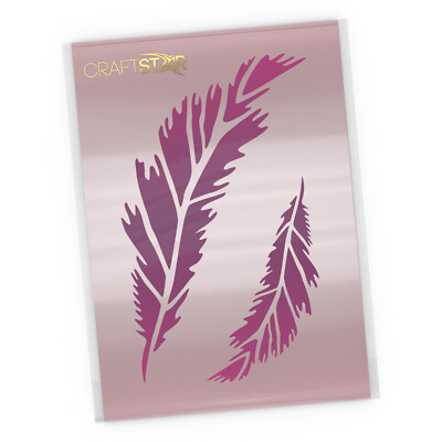 Federn Schablone - 2 Federschablonen - Wiederverwendbar Laser Cut Mylar von CraftStar