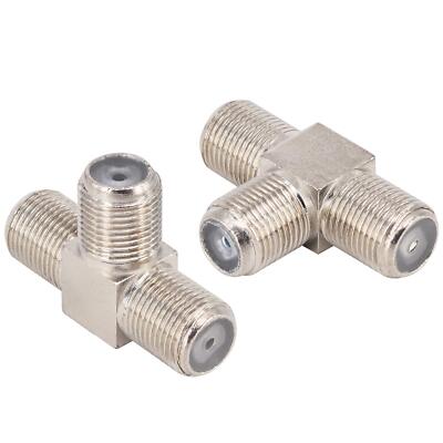 2pack Ftype Coax Splitter F Female To Double F Female Coaxial Adapter F Type Rg6