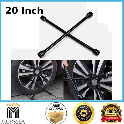 Lug Wrench 4 Way Universal Car Tire Changing Tool 20 Inch Wheel Carbon Steel NEW