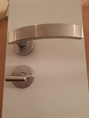 Hochwertige Drücker Edelstahl WC Garnitur von Fieler, neu, 4 Stück vorhanden