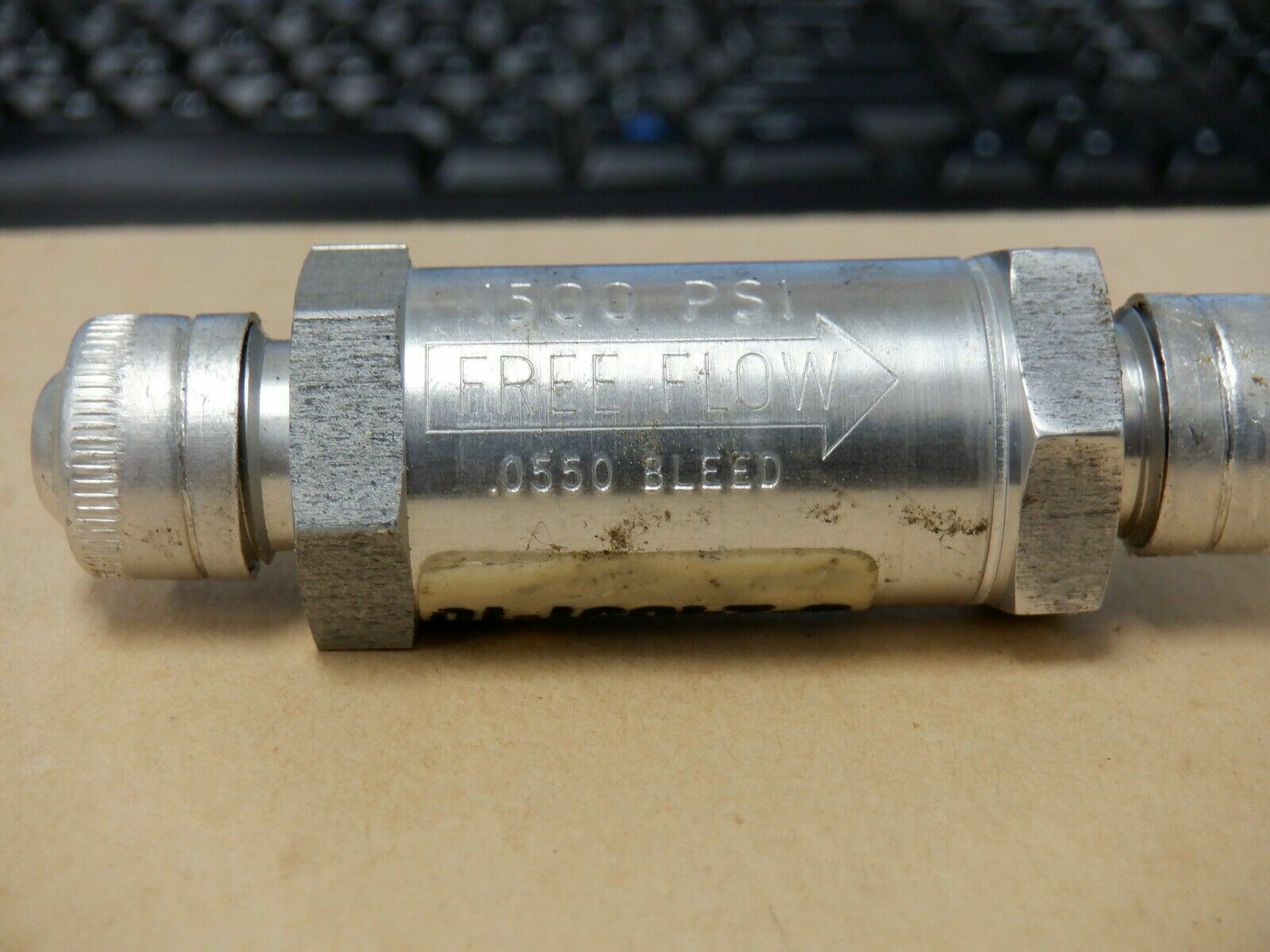 Kohler 9/16 3" HYDRAULIC CHECK VALVE 1500 PSI AIRCRAFT LOWRIDER RACING