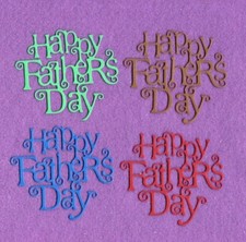 HAPPY FATHERS DAY 4 die cuts scrapbook cards