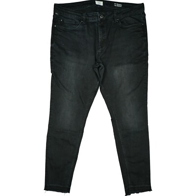 QS s.Oliver 44 Jeans Trousers Black Womens 7/8 Ankle Stretch Sadie Skinny Fit W34