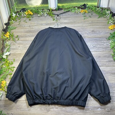 Golf Windbreaker Jacket Size Extra Large XL Men's Black Pullover V