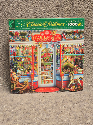 Ceaco 1000 Teile Puzzle Classic Christmas Holiday Shop schwer zu finden