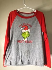 Dr Seuss Boys Grinch Long Sleeve Shirt Size Small