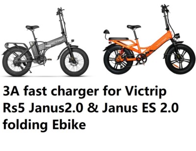   fast 3a battery Charger for victrip Rs5 Janus 2.0 ES Jabnus 2.0 folding ebike