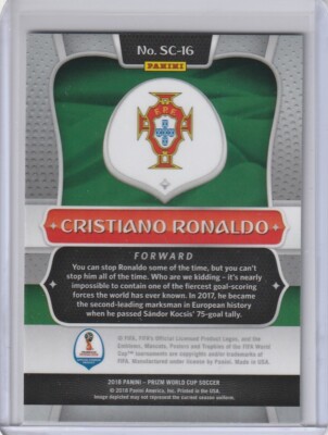 CRISTIANO RONALDO Portugal 2018 Panini Prizm World Cup