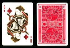 Playing card Star Wars Dark Side Red Rey Skywalker - Queen of Diamonds ZT 24