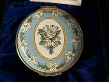 Halcyon Days Enamel Trinket Box "DIANA ~ PRINCESS OF WALES" Comes w/Box