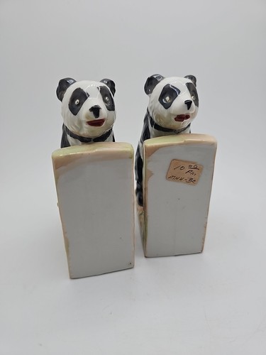 Vintage Ceramic Panda Bookends Japan As Is Read - Picture 2 of 9